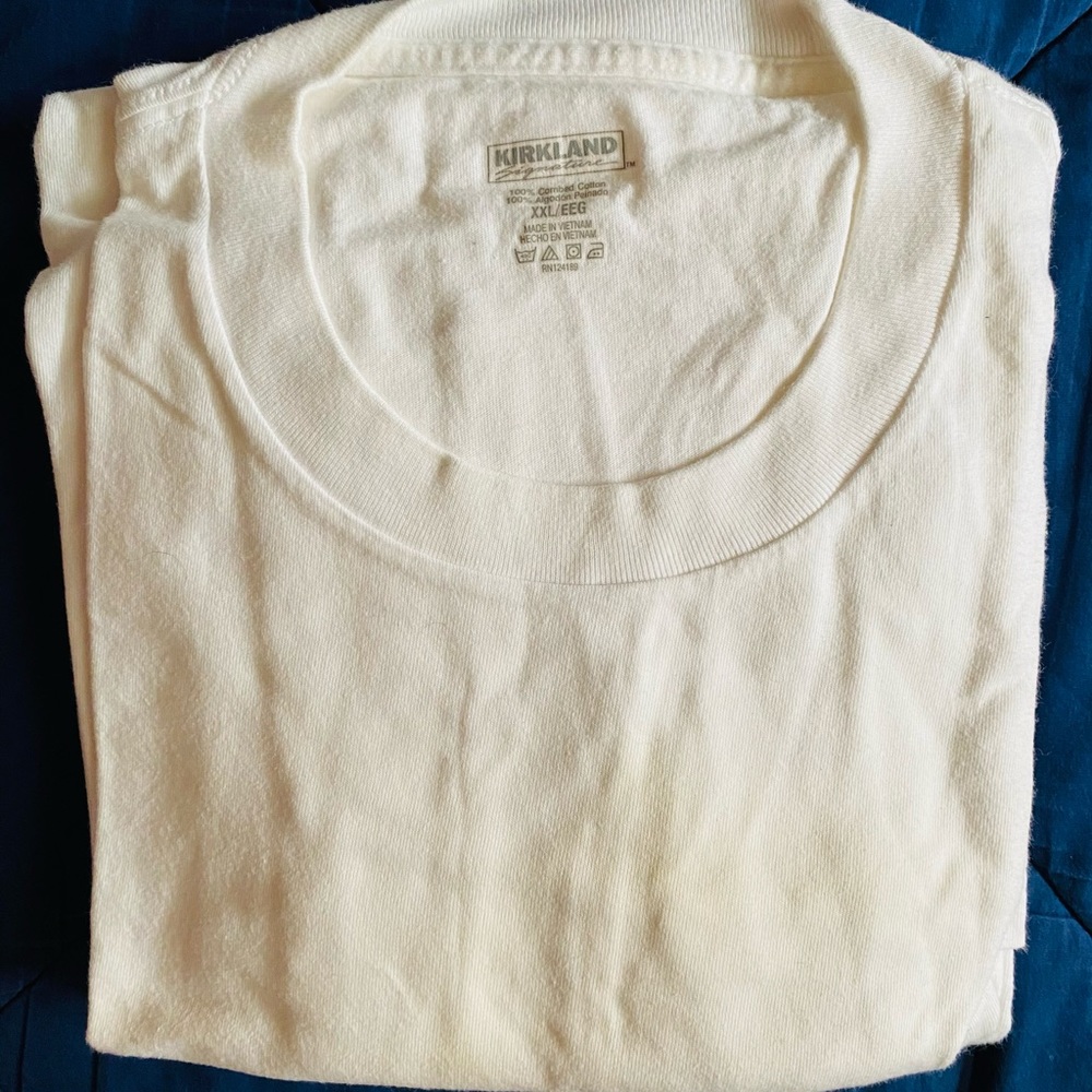 6 Kirkland white t’s